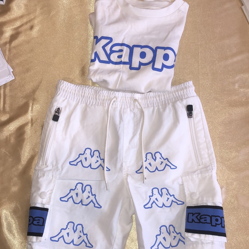 NWOT KAPPA SWIMWEAR Kids matching 2 piece set bundle shirt & board slhort poold